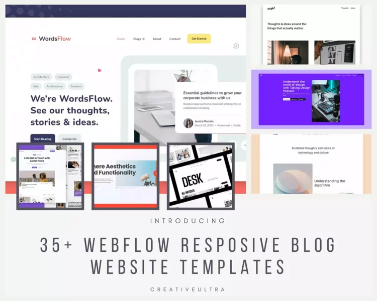35+ Responsive Webflow Blog Website Templates
