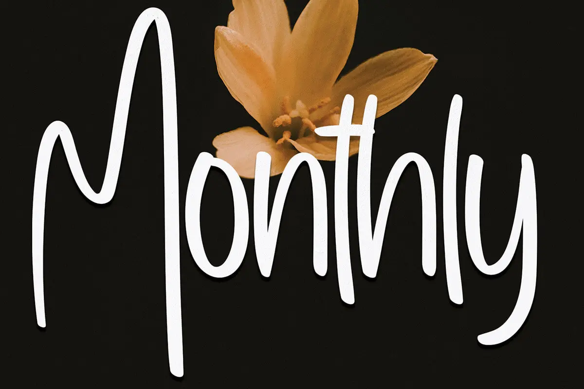 Monthly Script Font – Free Download
