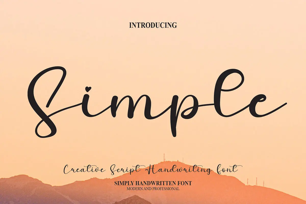 Simple Script Font – Free Download
