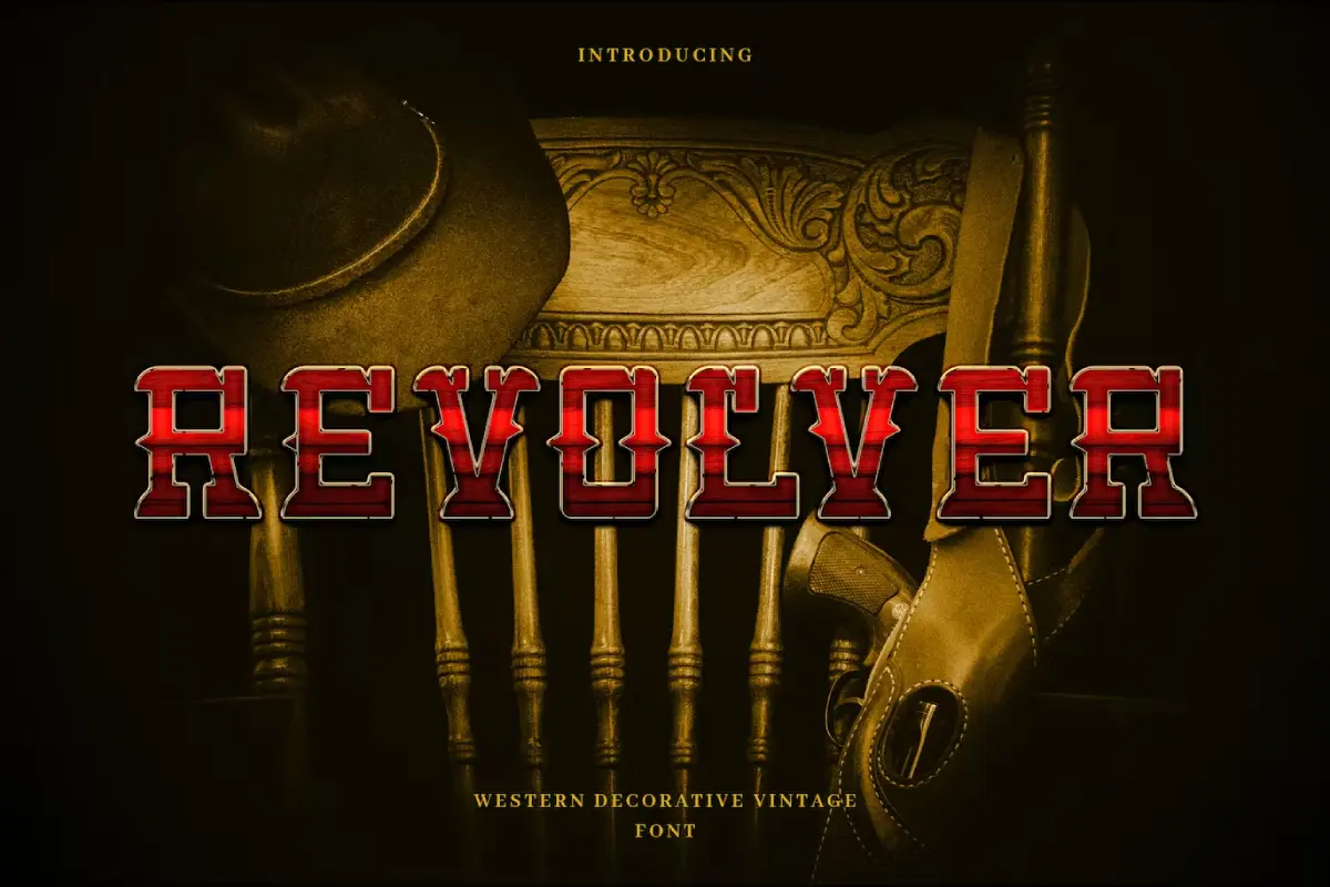 Revolver - Western Cowboy Typeface
