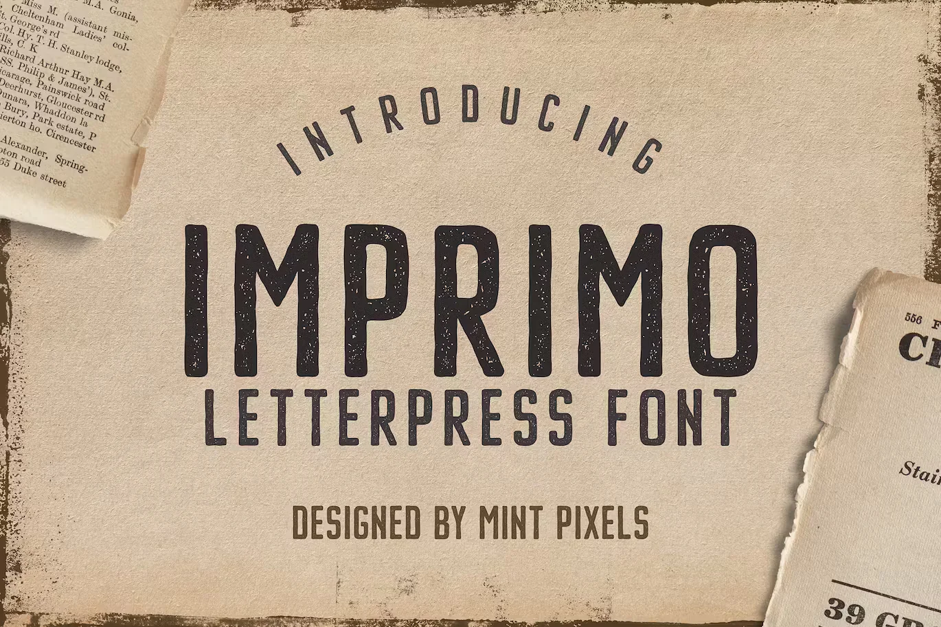 Imprimo Letterpress Font