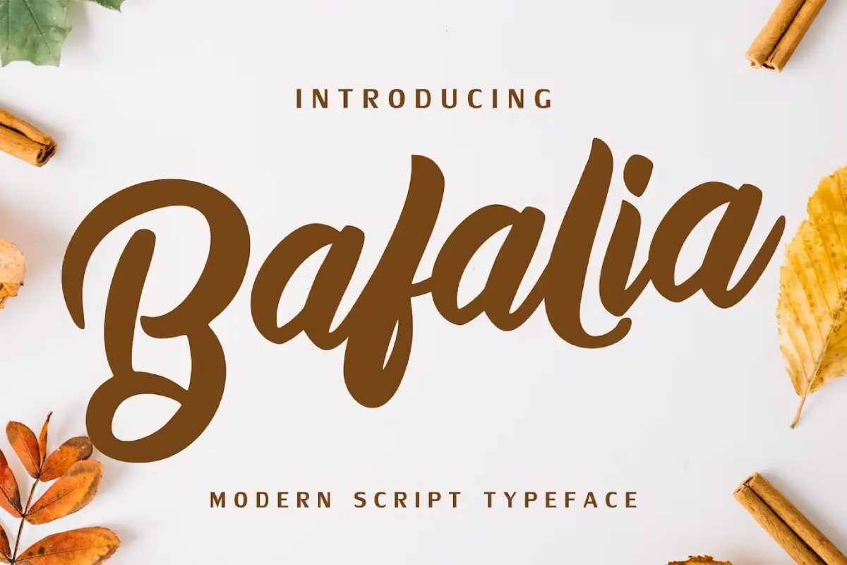 Bafalia - Modern Script Font
