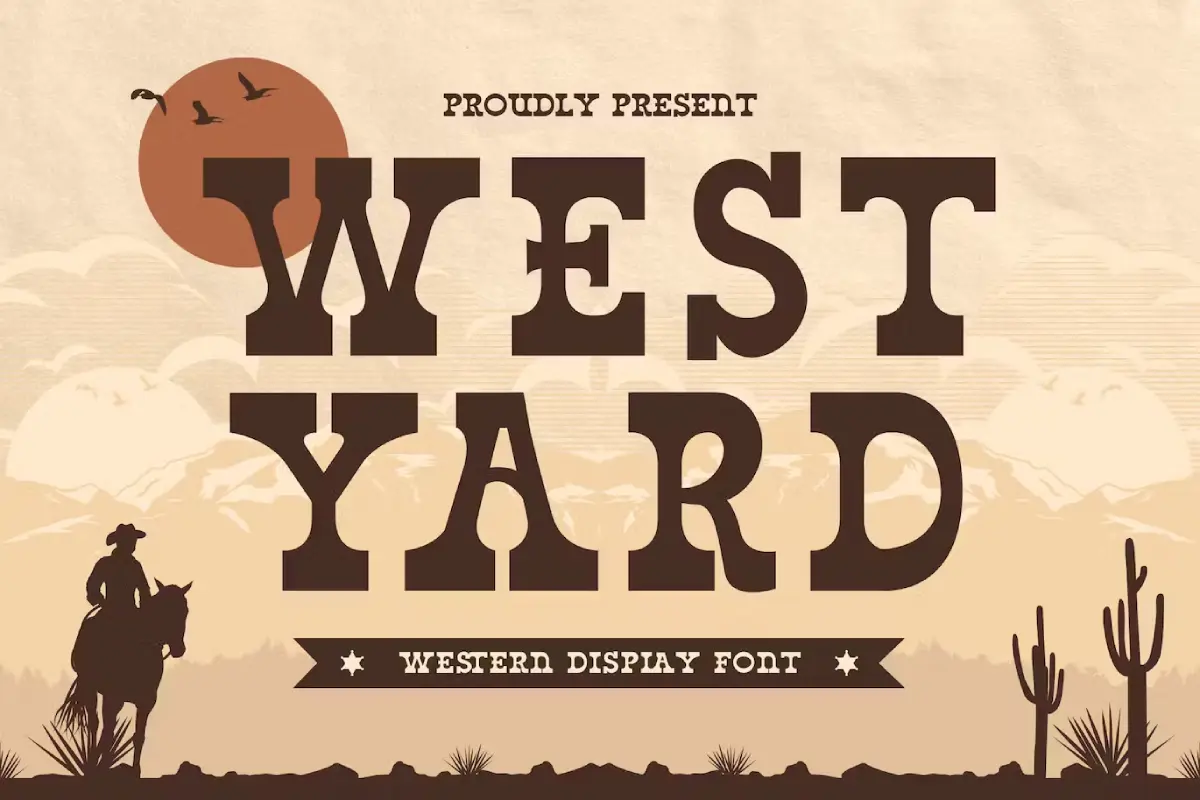 West Yard – Western Display Font
