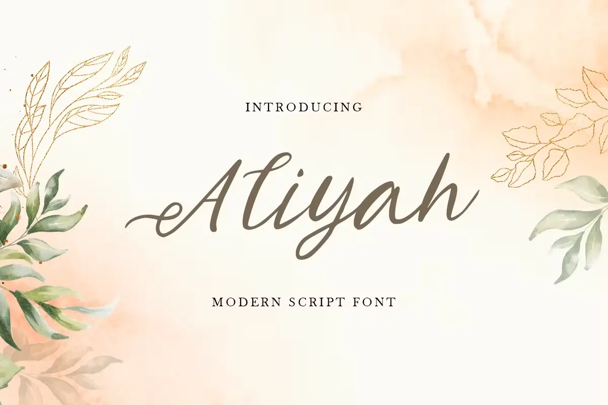 Aliyah - Modern Script Font
