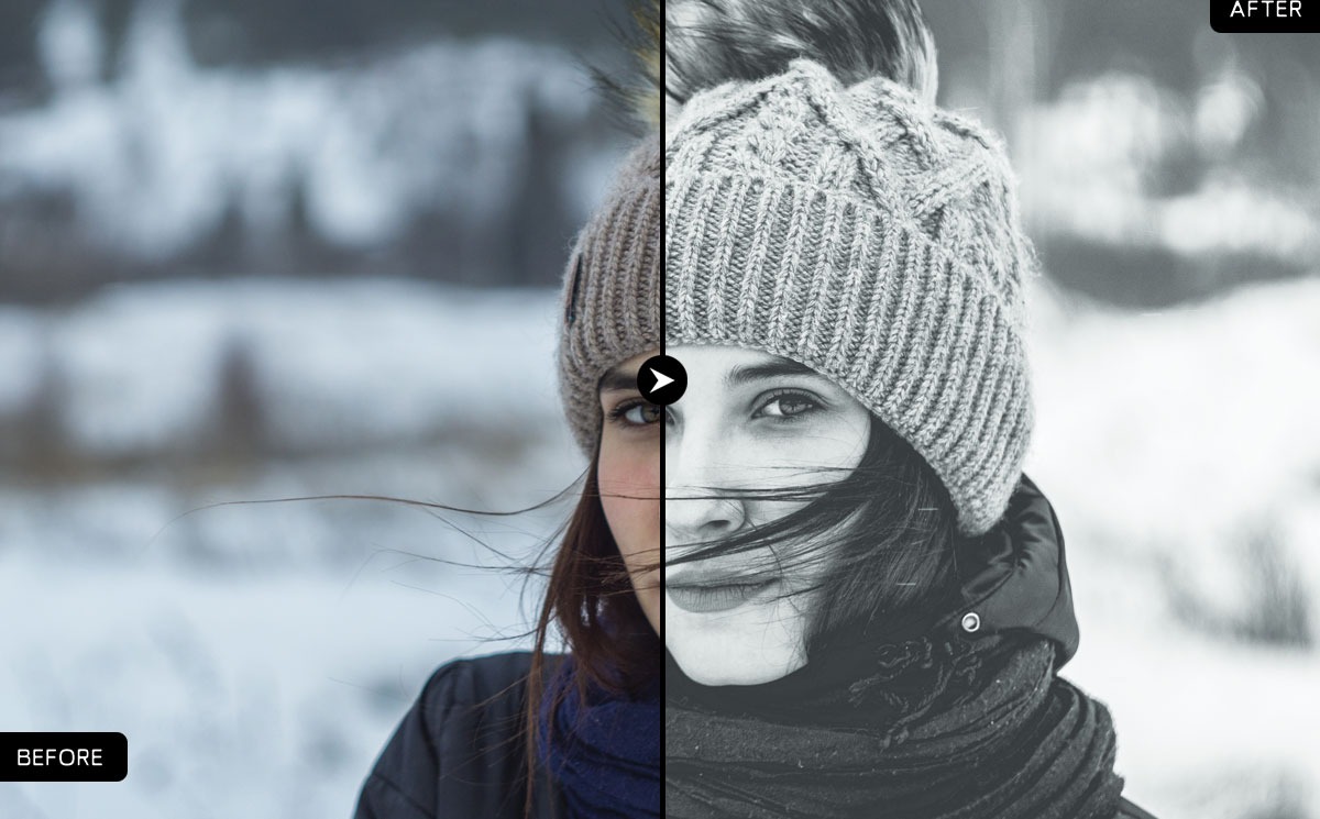 10 Black and White Lightroom Presets Preview 2