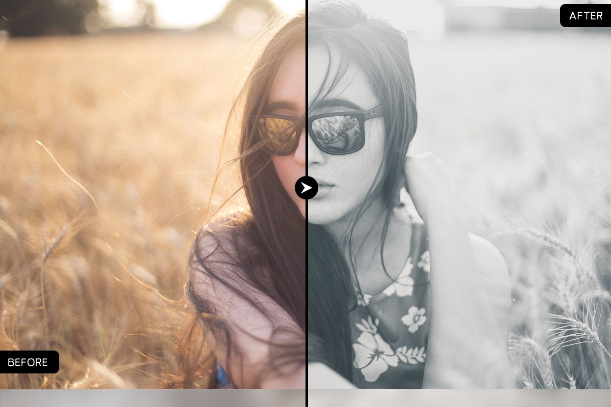 10 Black and White Lightroom Presets Preview 3