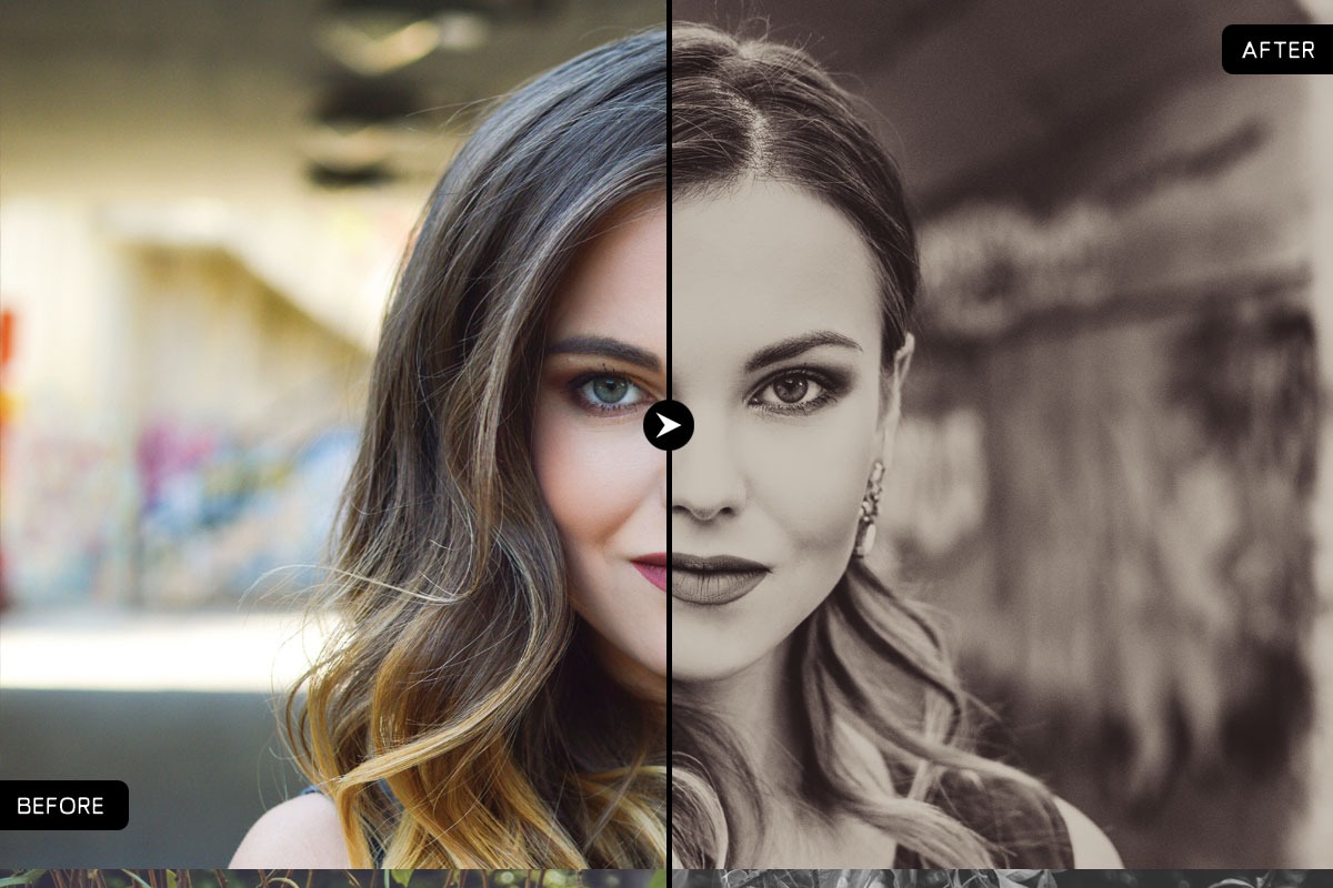 10 Black and White Lightroom Presets Preview 4