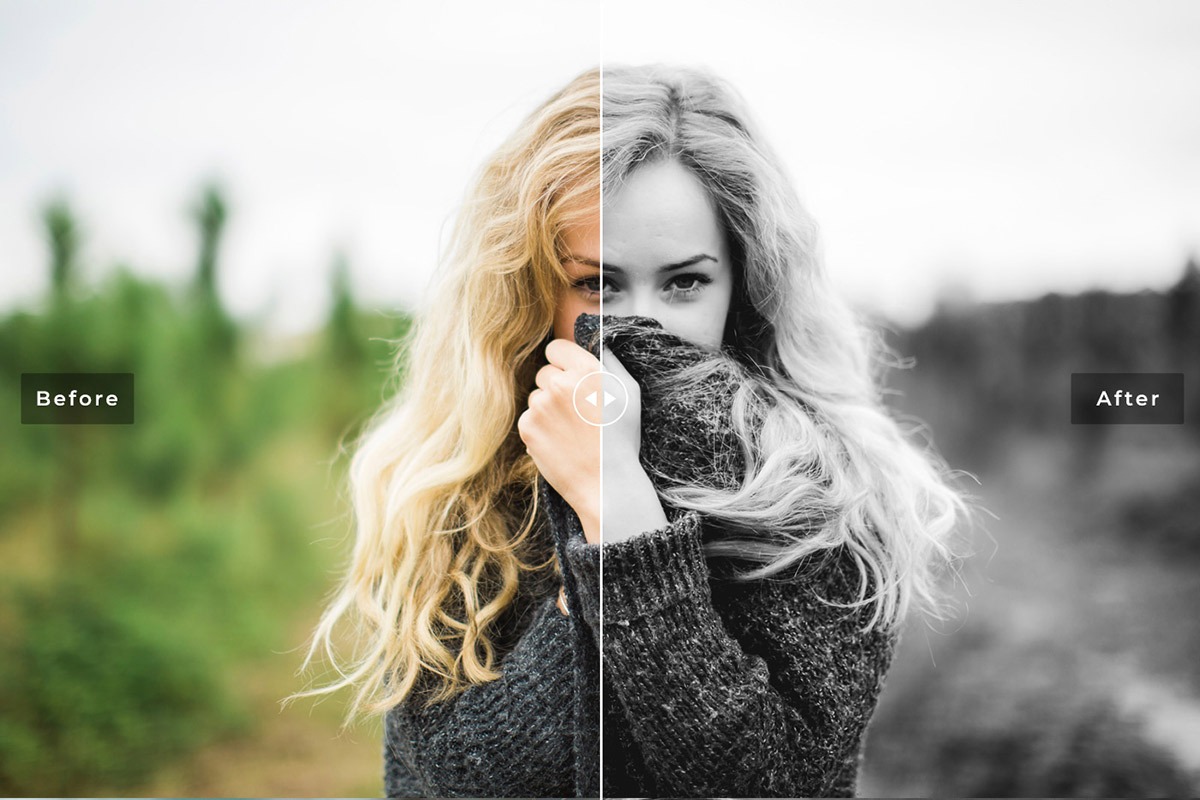 Monochrome Lightroom Preset For Mobile and Desktop Preview 2