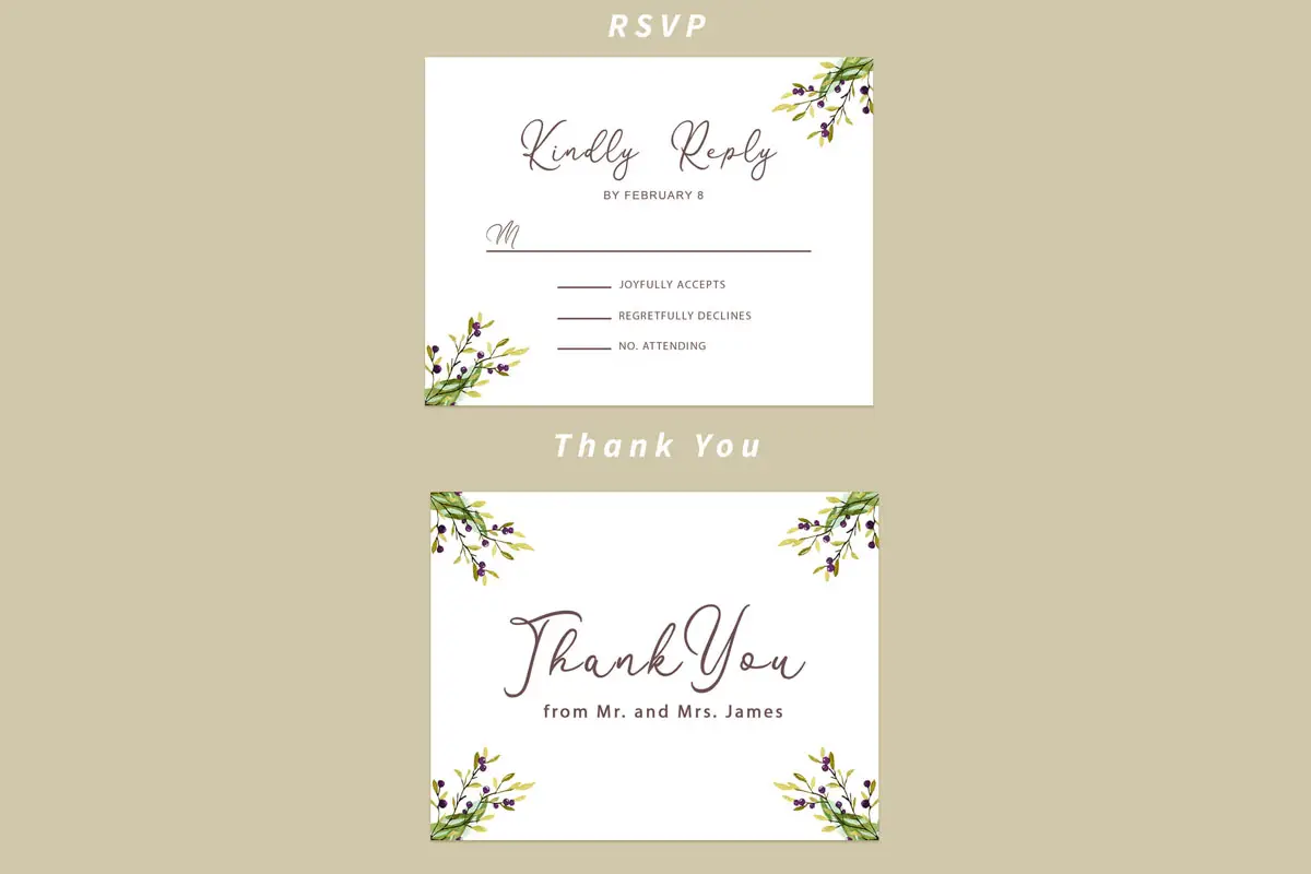 Wedding Invitation Card Template Preview 2