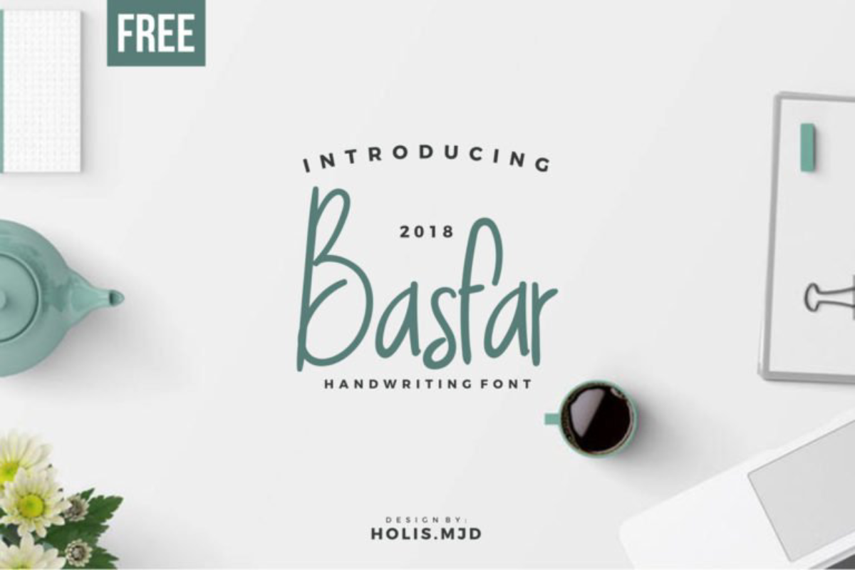 Free Basfar Handwriting Font
