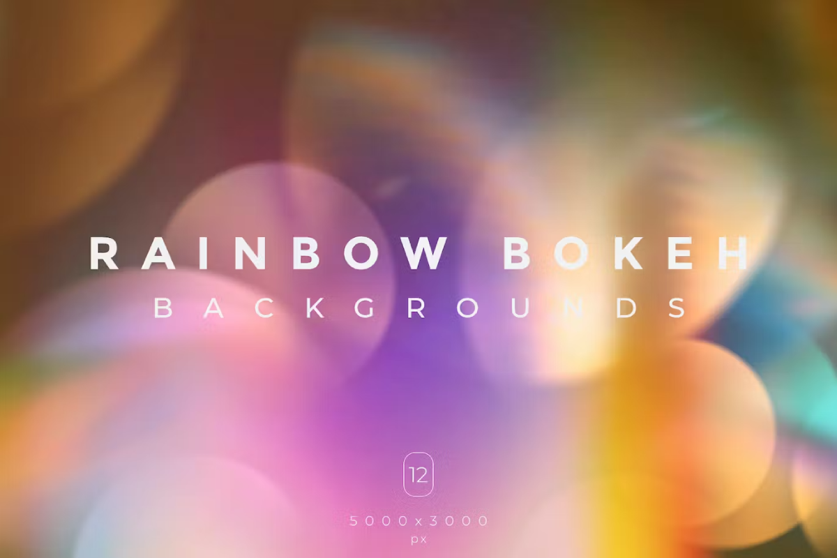 Rainbow Bokeh Backgrounds
