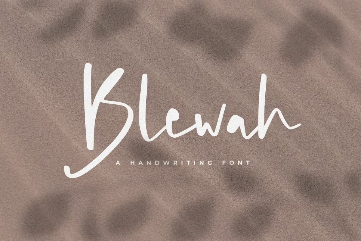 Blewah - A Handwriting Font
