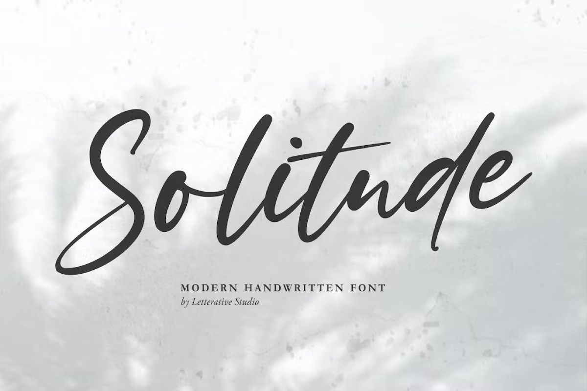 Solitude Handwriting Font
