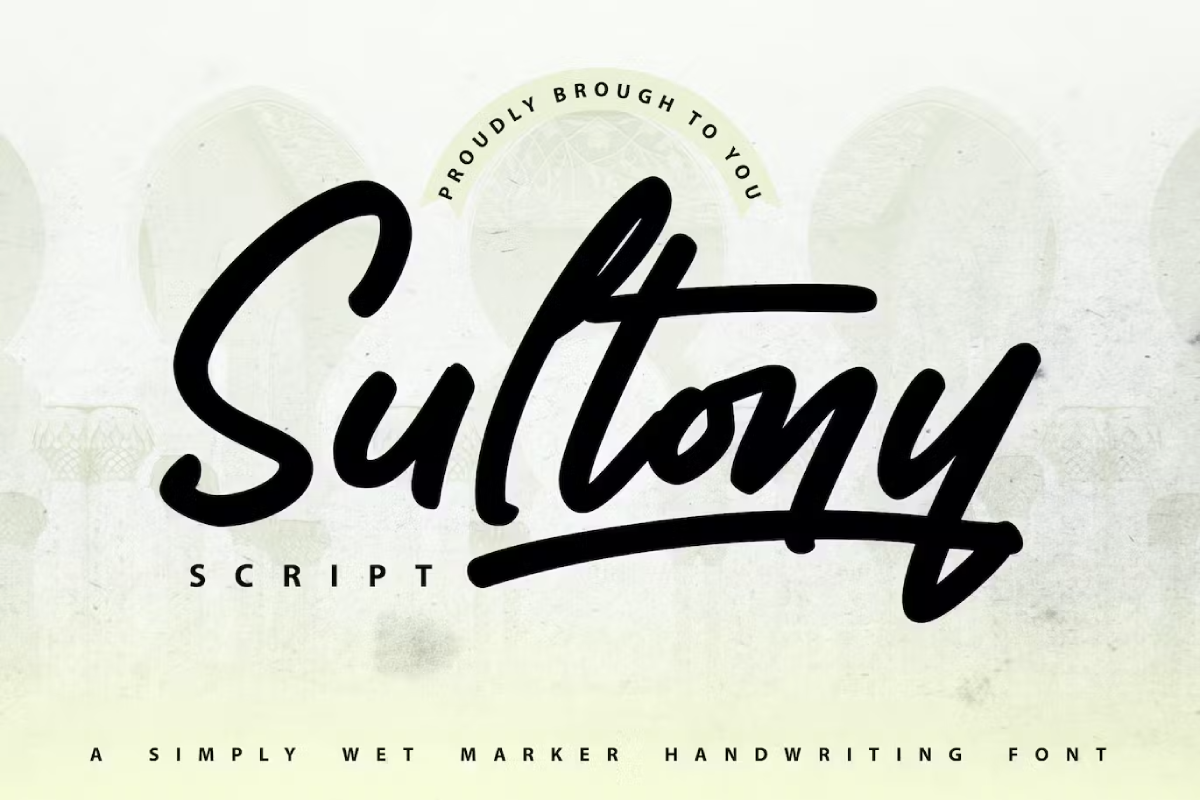 Sultony | Marker Handwriting Font
