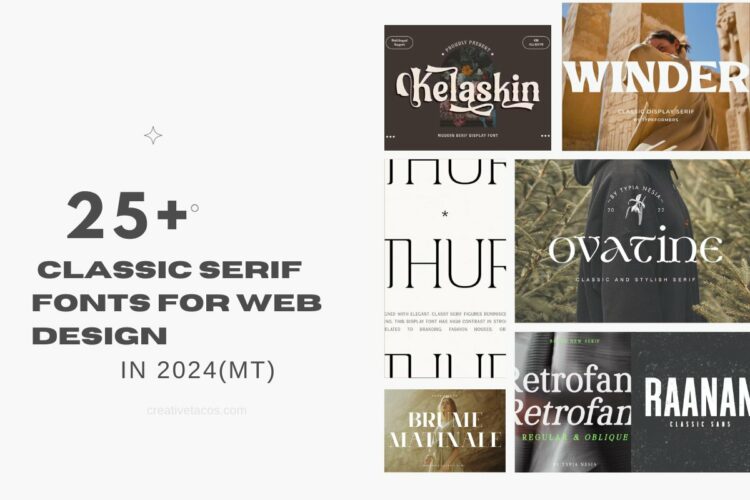 25 Classic Serif Fonts For Web Design in 2024 (MT)