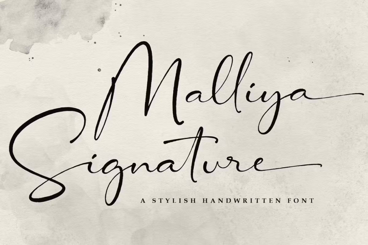 Malliya Signature Font
