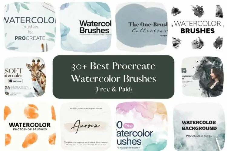30+ Best Procreate Watercolor Brushes (Free & Paid)