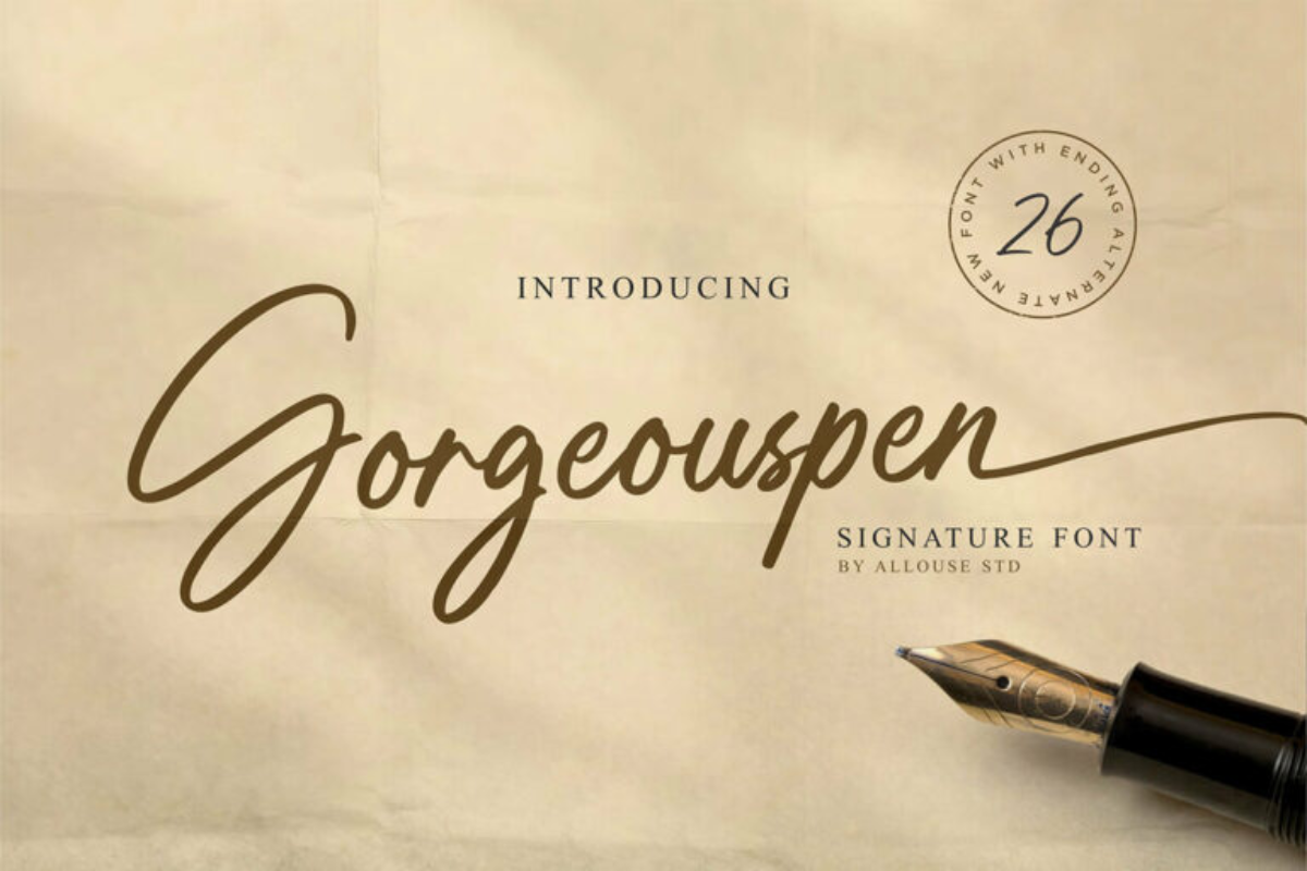 Gorgeouspen Signature Font
