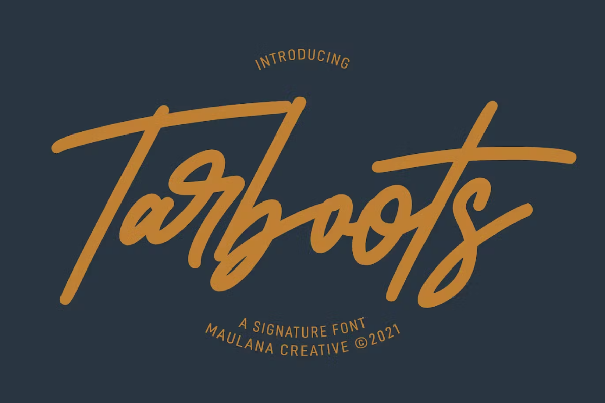 Tarboots Signature Font
