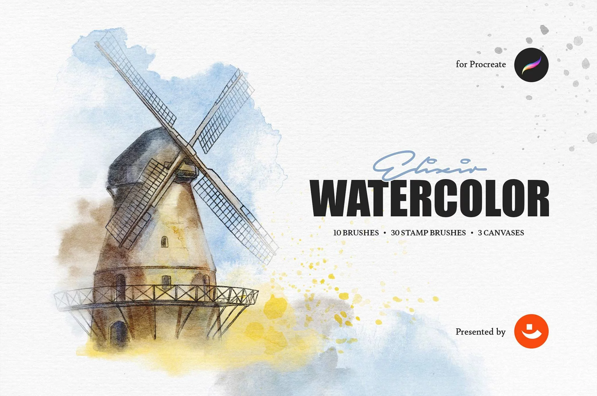SKETCHING WATERCOLOR PROCREATE BRUSHES
