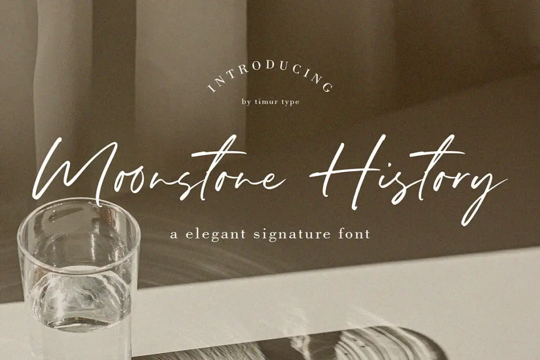 Moonstone History Signature Cursive Font