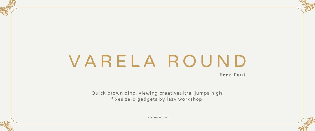 Illustration showing font "Varela Round Font" written on a background. It's one of Top Modern Fonts in Canva.