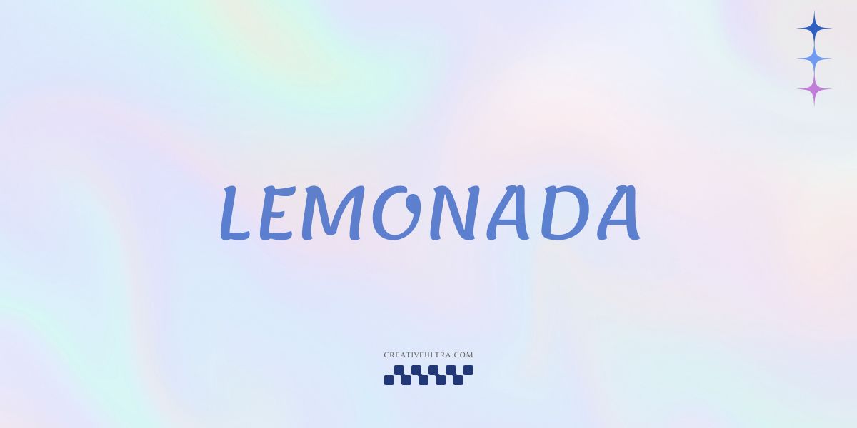 Illustration showing font "Lemonada Font" written on a background. It's one of Top Y2K Fonts in Canva.
