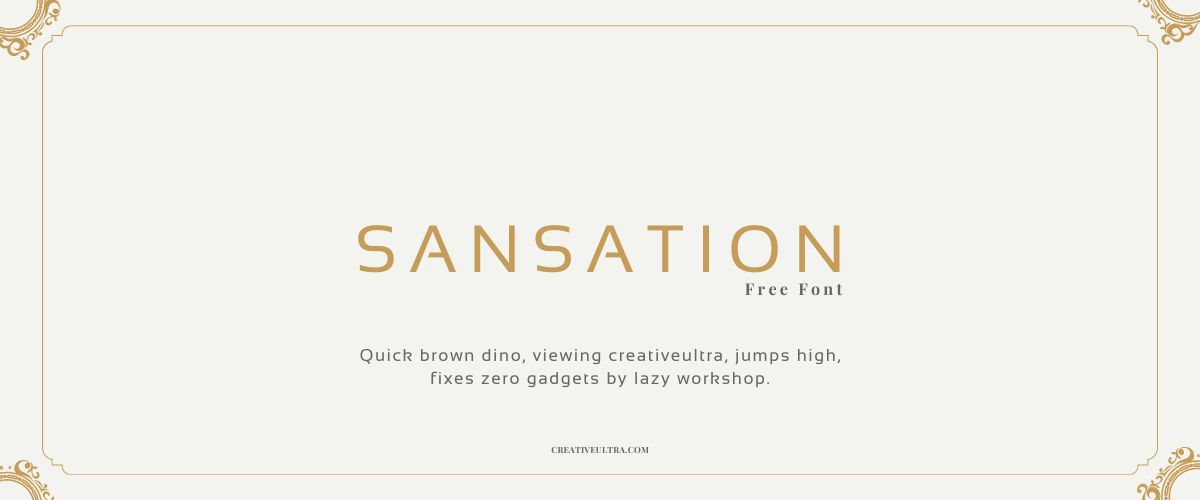 Illustration showing font "Sansation Font" written on a background. It's one of Top Futuristic Fonts in Canva.