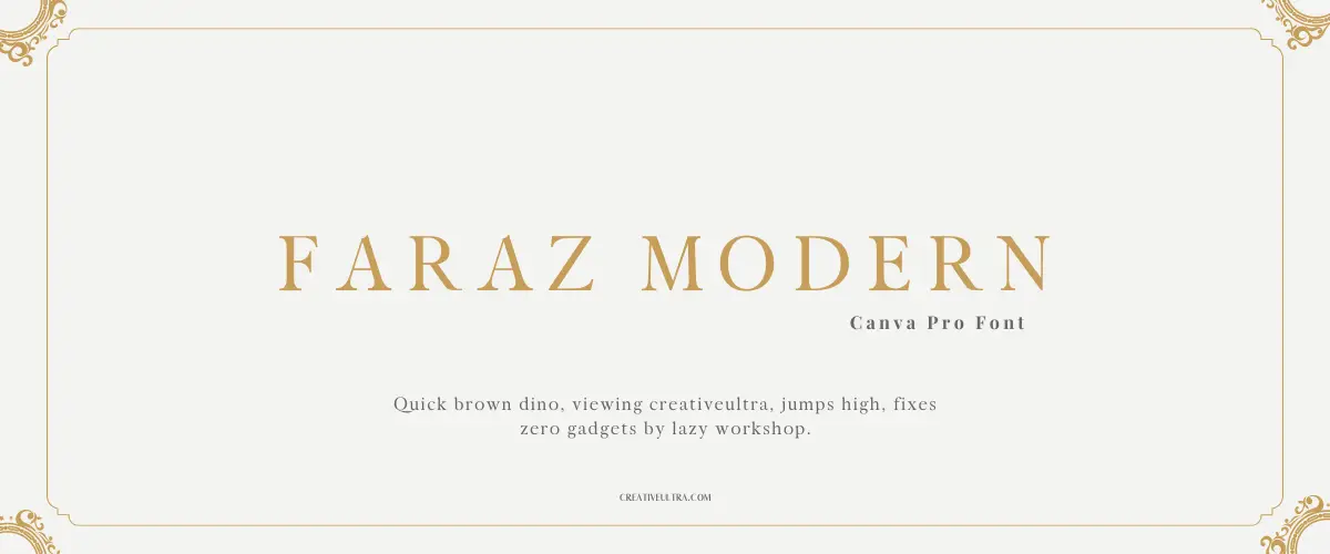 Faraz Modern Font