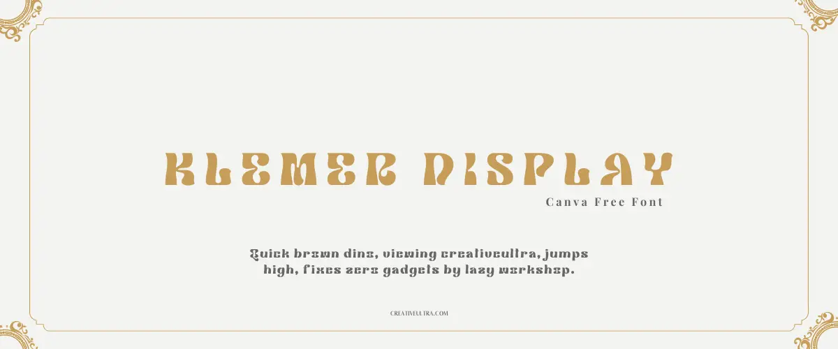 Klemer Display Font