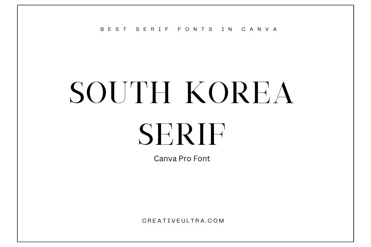 South Korea Serif