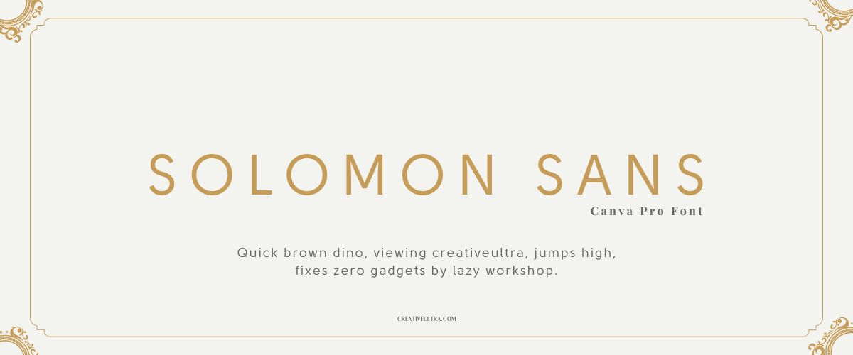 Solomon Sans Font