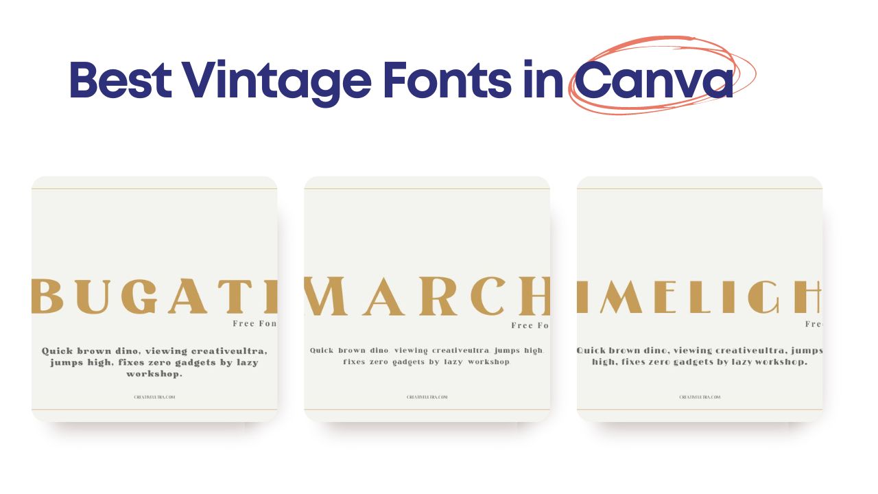 Best Vintage Fonts in Canva