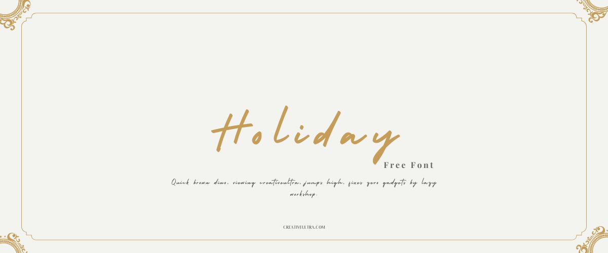 Holiday Font - Best YouTube Fonts in Canva