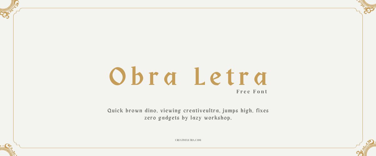 Obra Letra Font a Gothic Fonts in Canva