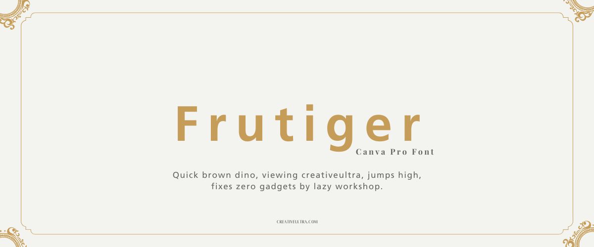 Frutiger Font