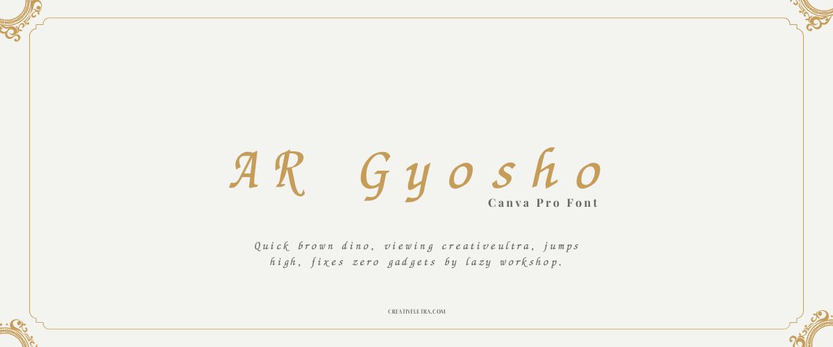 AR Gyosho Font