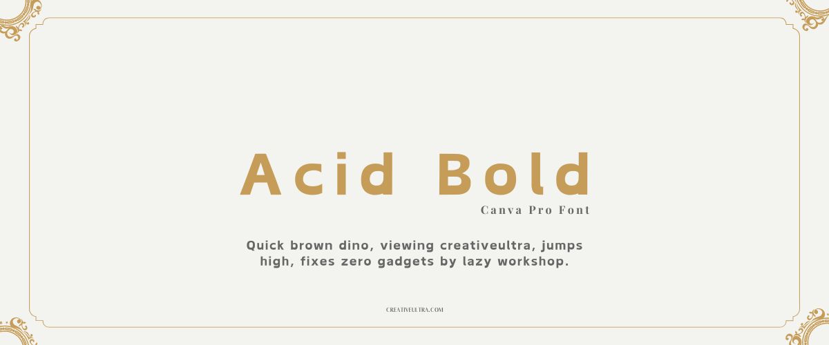 Acid Bold Font