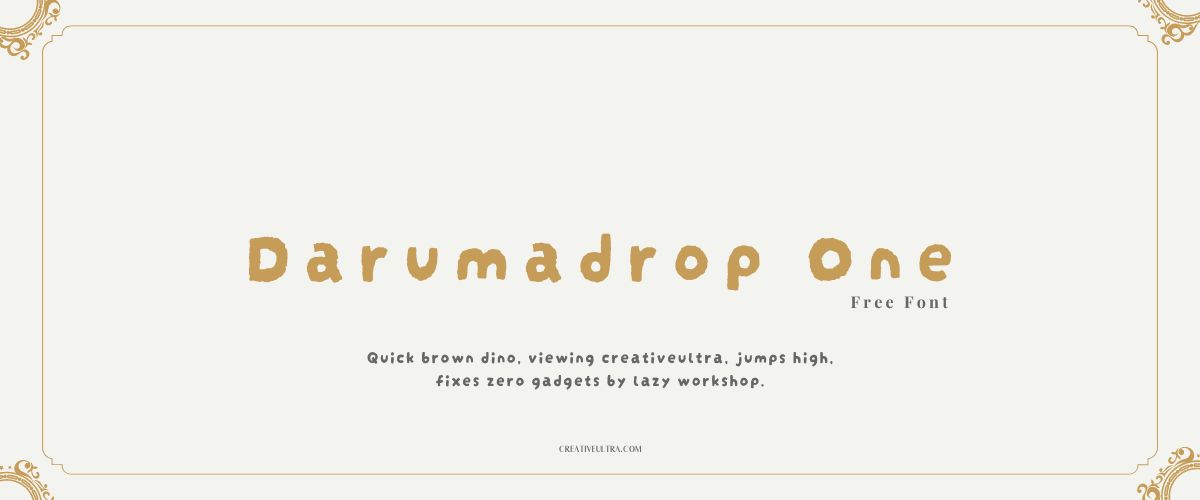 Darumadrop One Font