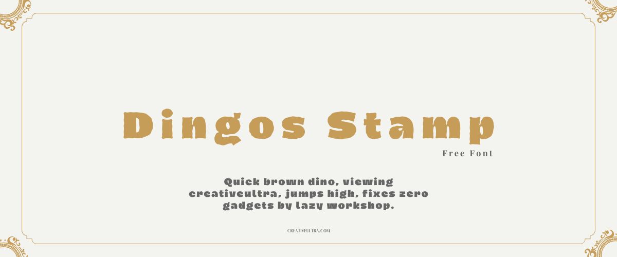 Dingos Stamp Font