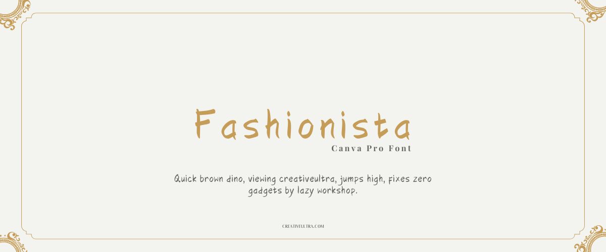 Fashionista Font
