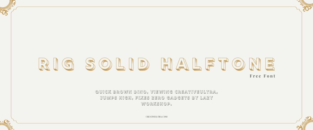 Rig Solid Halftone Font is in the list of Canva’s Top Striped Fonts