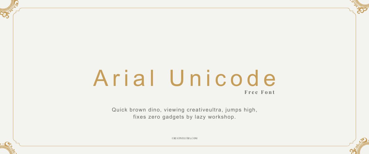 Arial Unicode Font