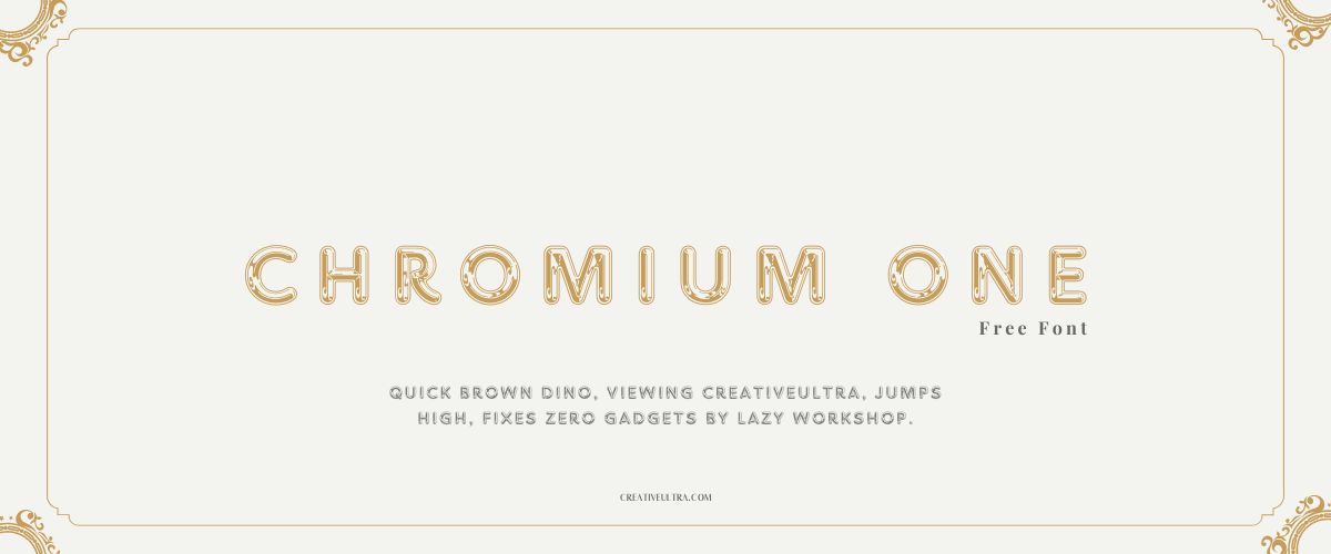 Chromium One Font is in the list of Canva’s Top Striped Fonts