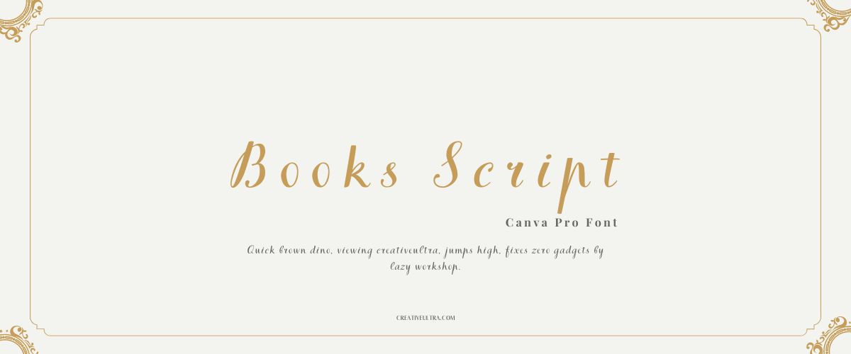 Books Script Font