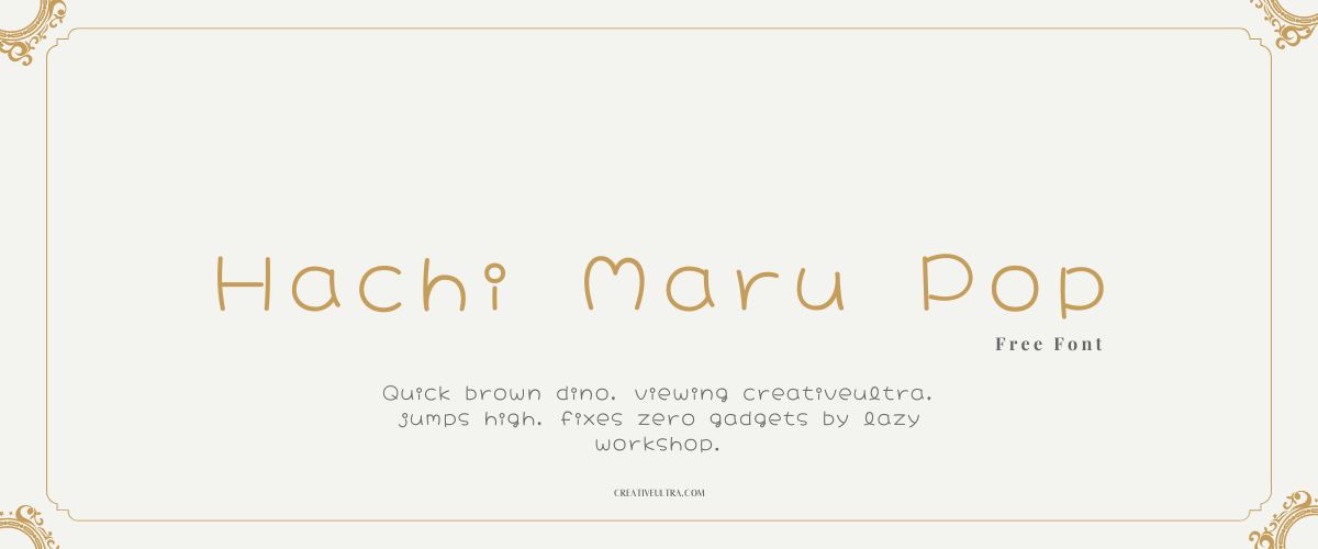 Hachi Maru Pop Font