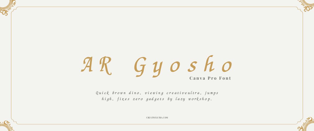 AR Gyosho Font