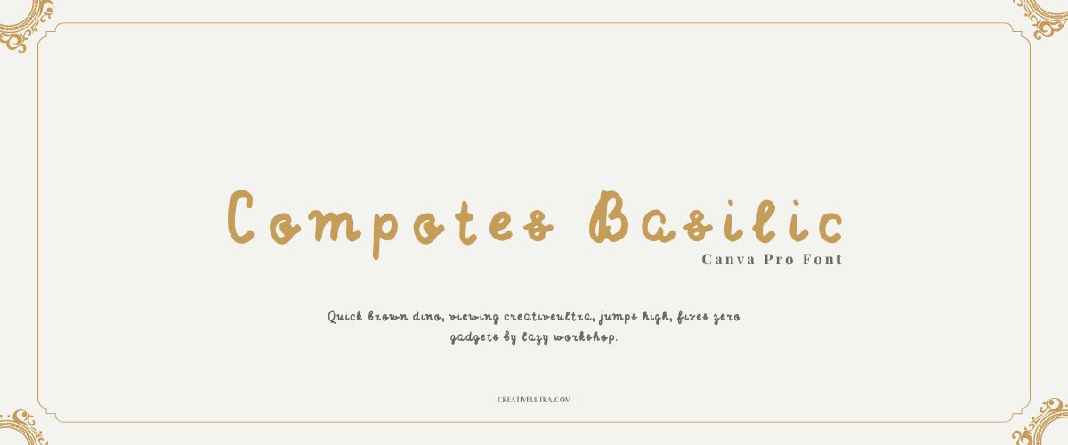 Compotes Basilic Font