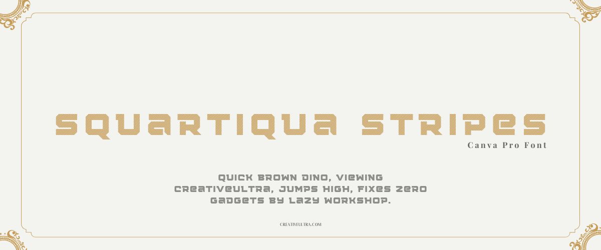 Squartiqua Stripes Font