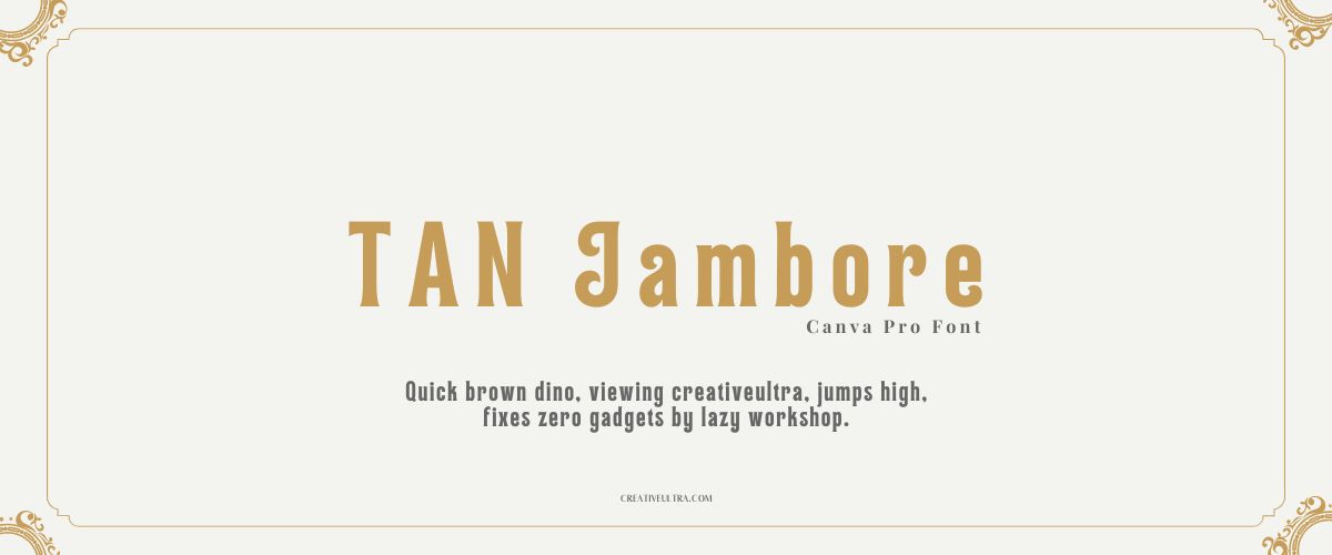 TAN Jambore Font